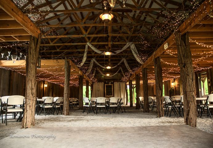 Honeysuckle ranch barn reception hall interior